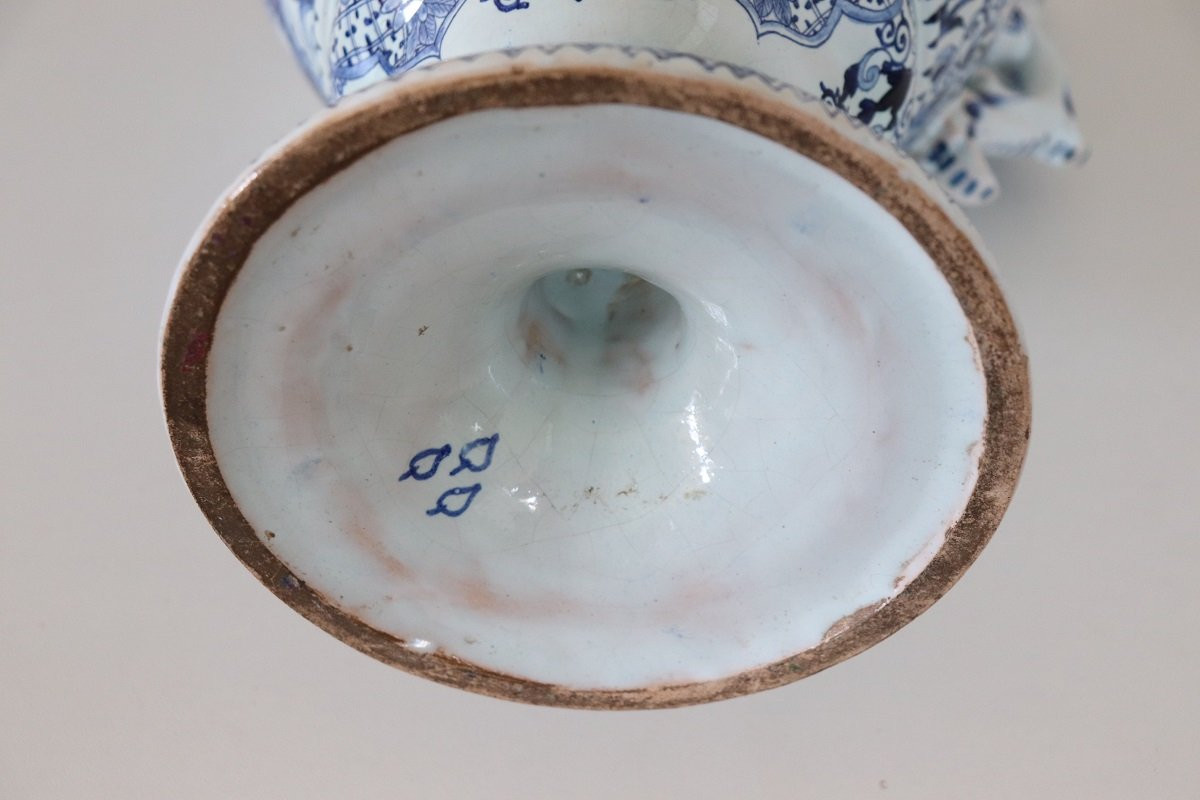 Vaso in maiolica con leoni, XIX secolo-photo-6