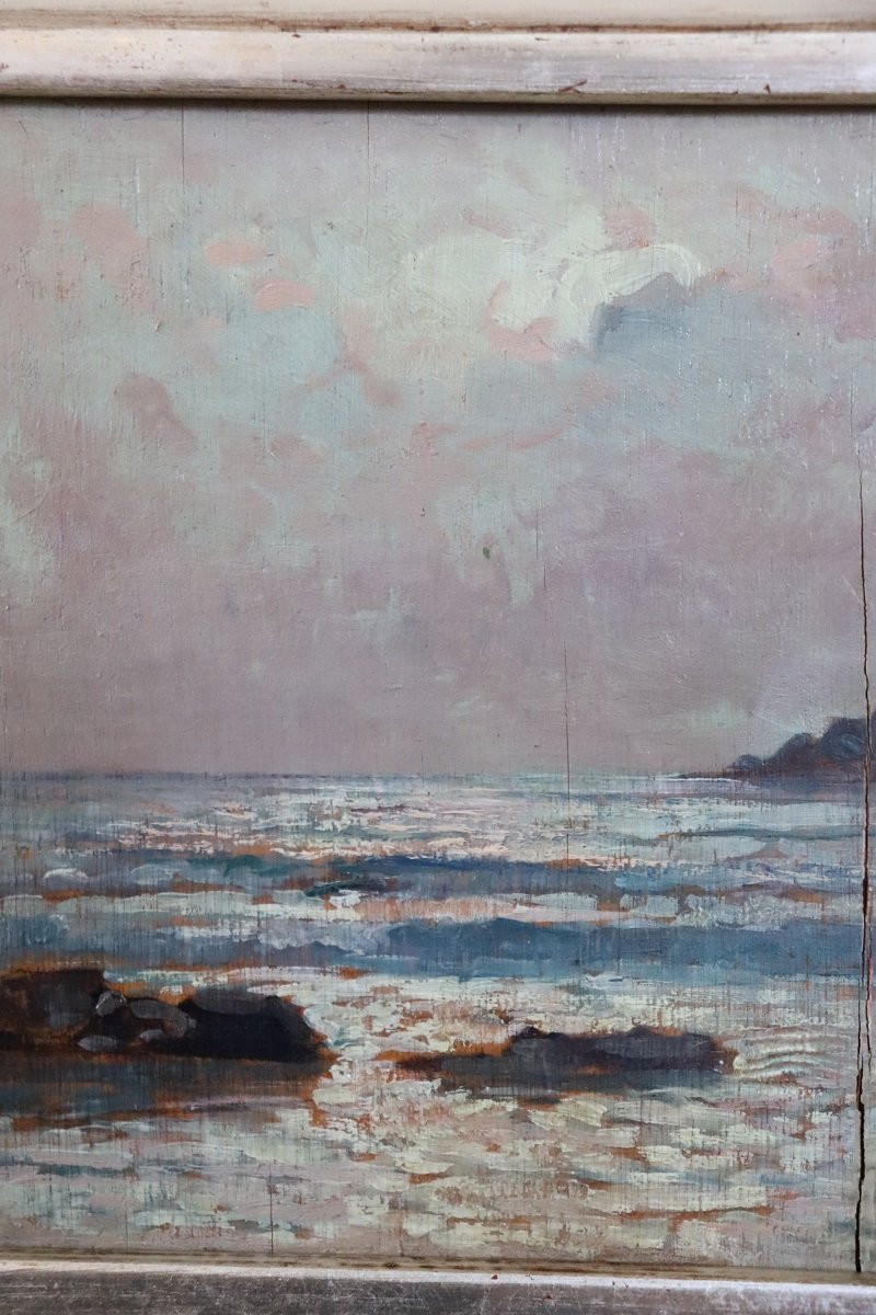 Paesaggio, Olio su tavola, firmato e datato 1933-photo-3