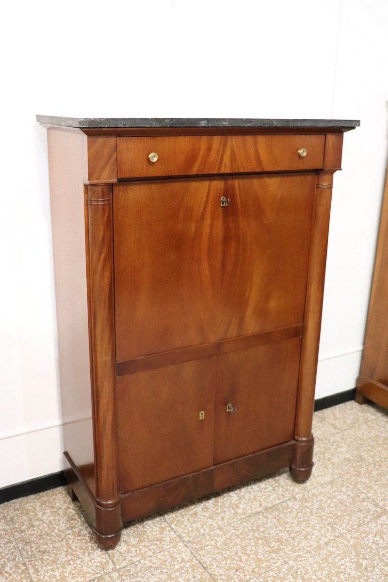 secretaire antico in mogano secolo XIX-photo-2