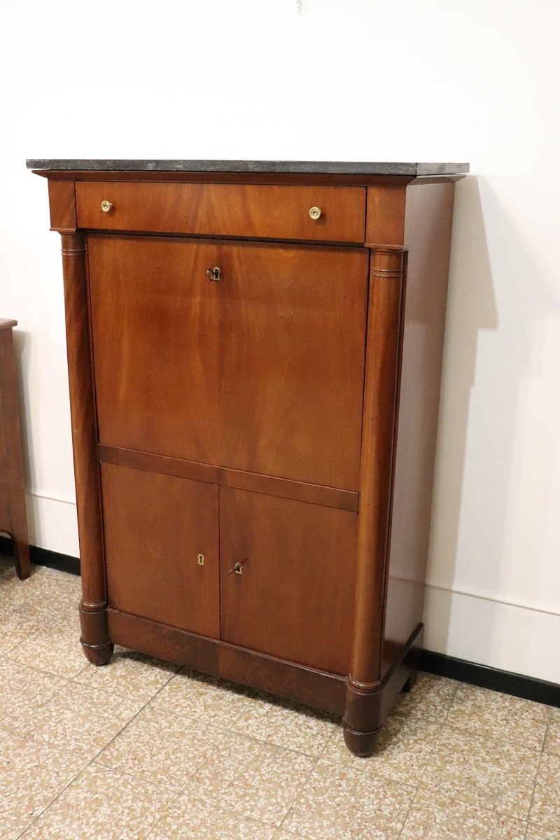 secretaire antico in mogano secolo XIX-photo-3