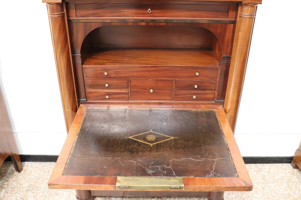 secretaire antico in mogano secolo XIX-photo-2