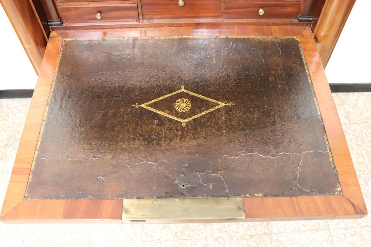 secretaire antico in mogano secolo XIX-photo-3