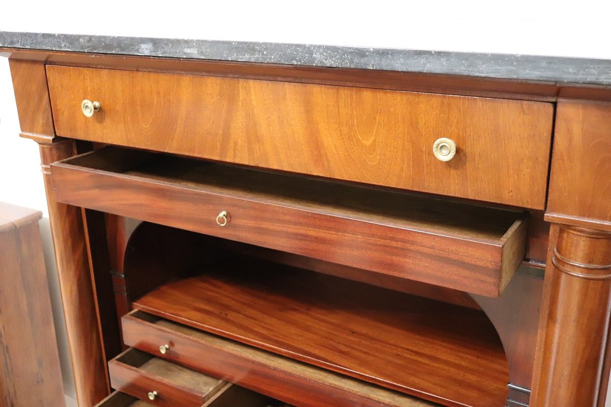 secretaire antico in mogano secolo XIX-photo-5