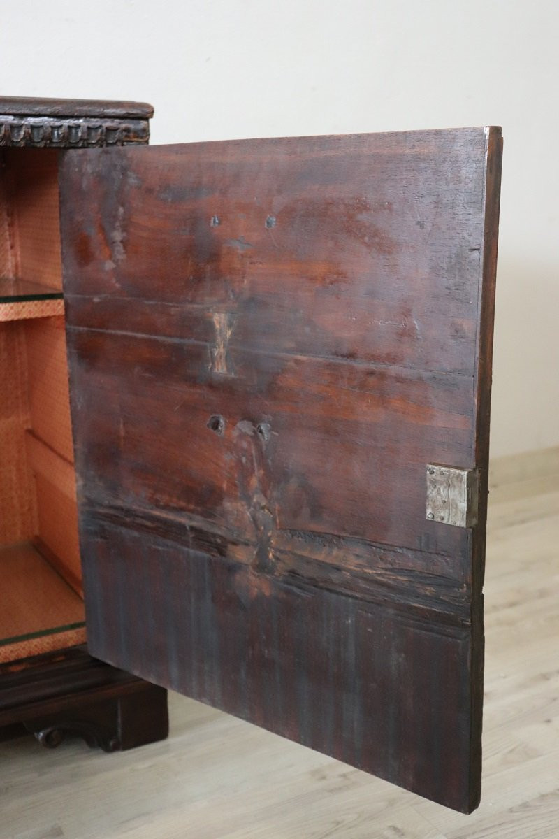 Comodino antico in noce, secolo XVIII-photo-2
