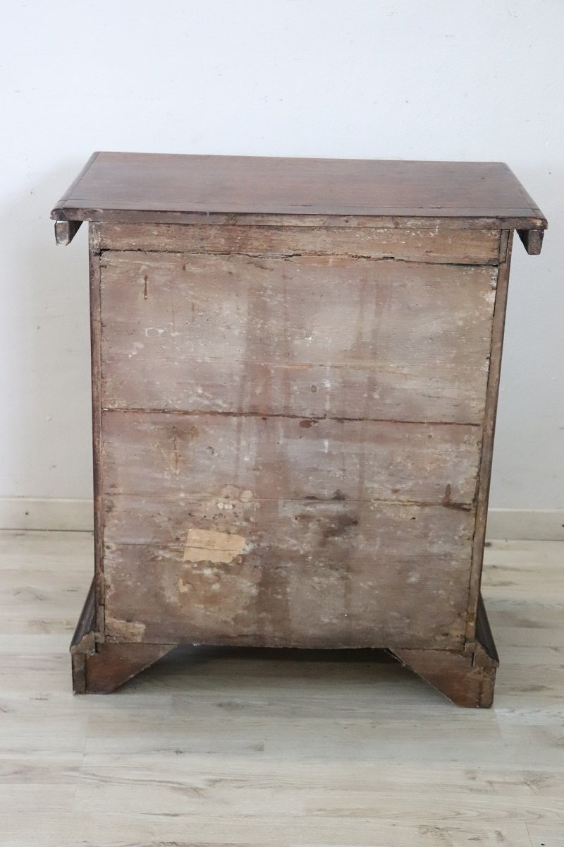 Comodino antico in noce, secolo XVIII-photo-6