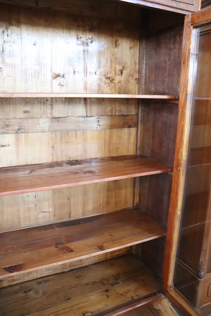 Coppia di librerie antiche in noce restaurate-photo-3