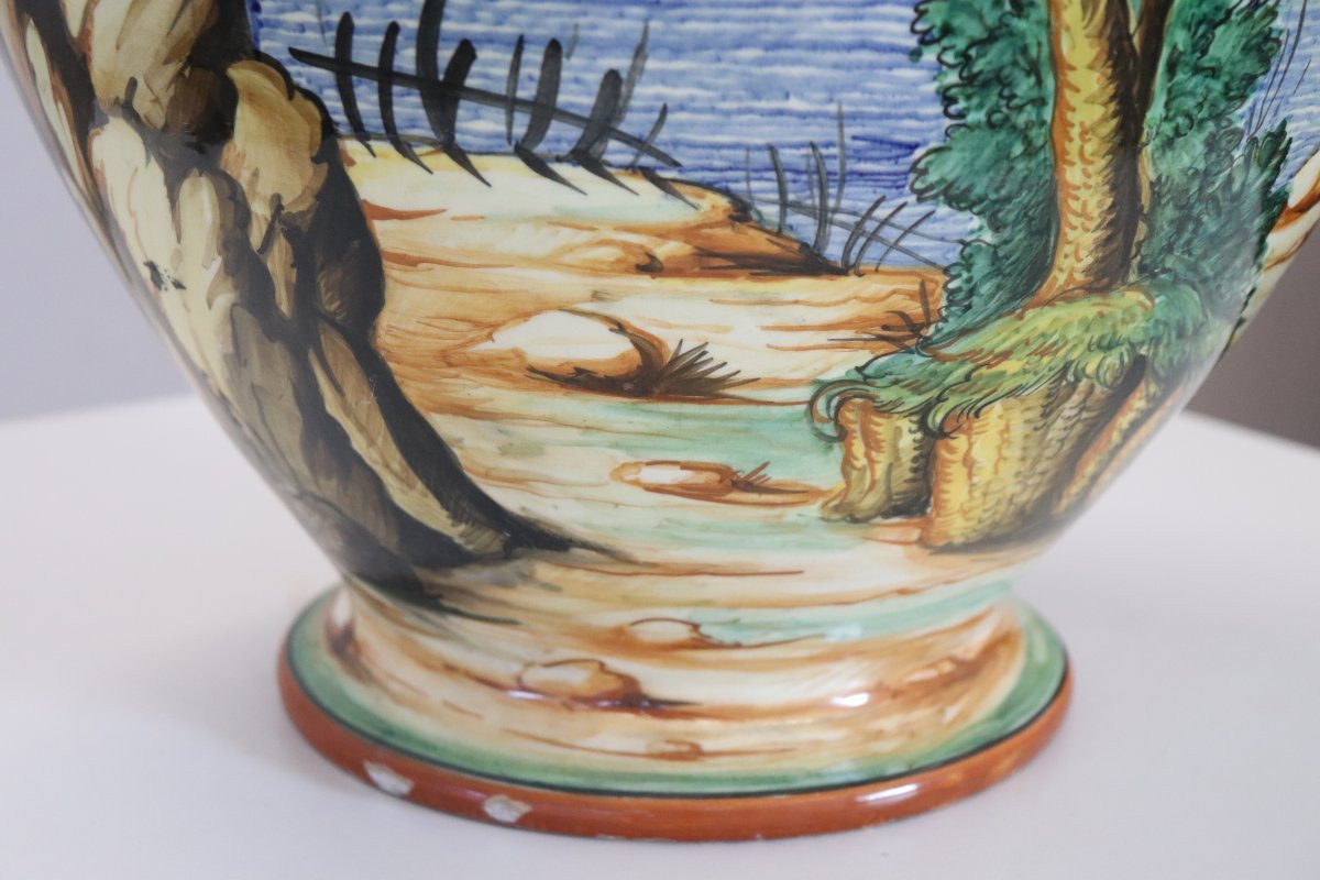 Vaso in ceramica decoro classico, Italia anni '80-photo-6