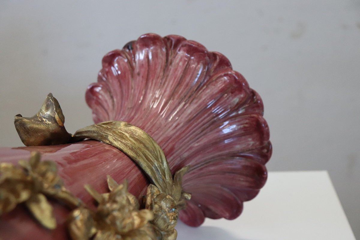 Vaso antico in ceramica e bronzo-photo-6