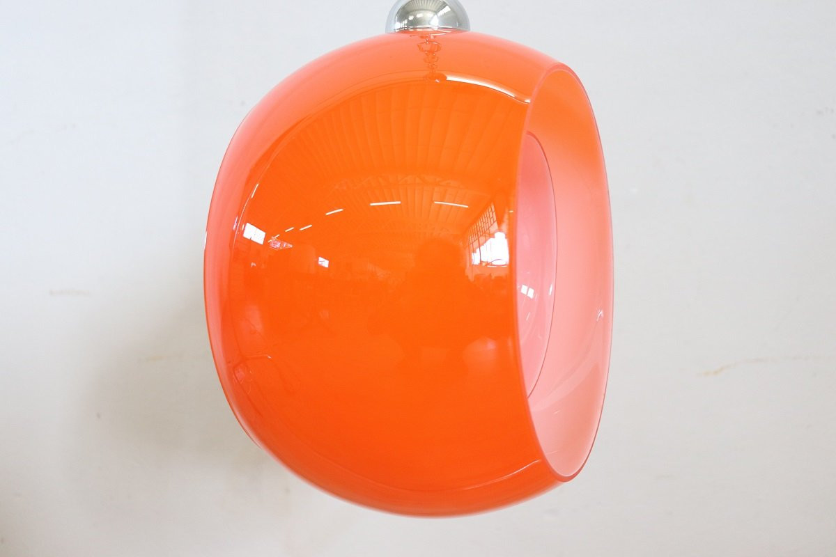 Lampada a sospensione in vetro di Murano di Carlo Nason per Mazzega, 1960-photo-4