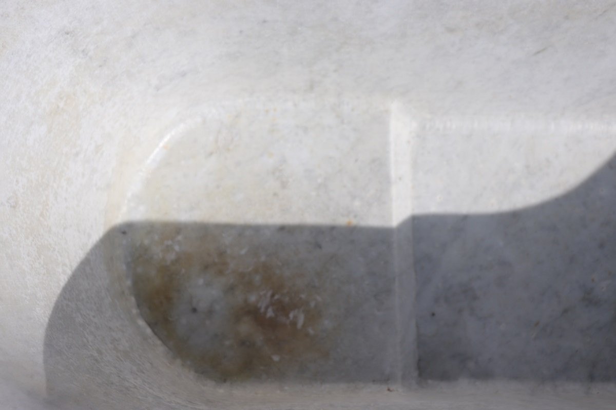 Antica vasca in marmo di Carrara, inizi secolo XIX-photo-3