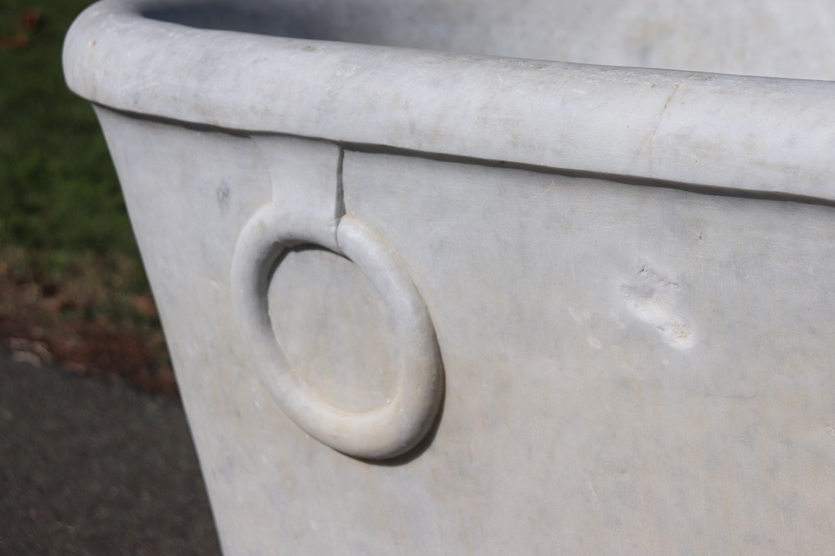 Antica vasca in marmo di Carrara, inizi secolo XIX-photo-5