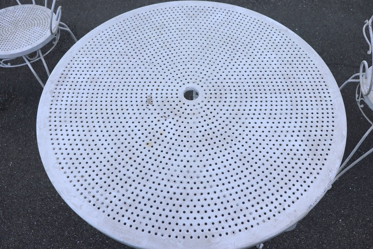 Set da giardino con tavolo e 6 poltrone, Italia anni '70-photo-5