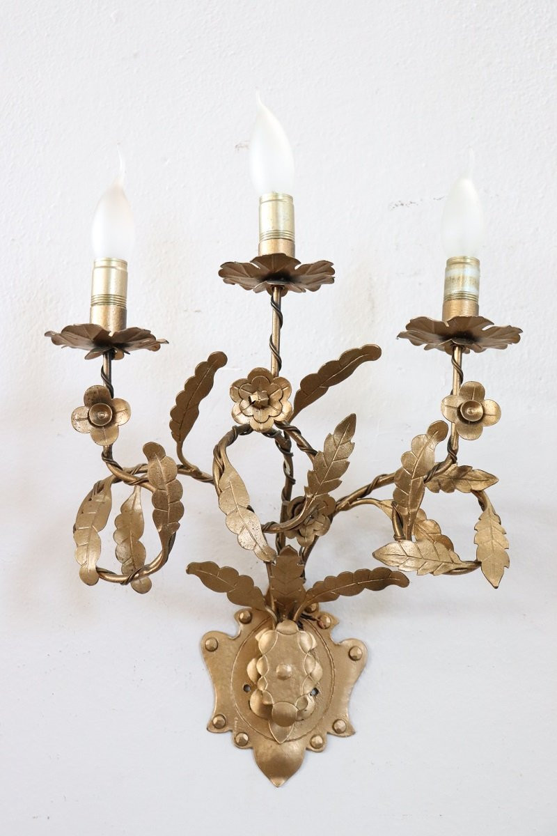 Set di 3 appliques a muro anni '80 circa-photo-4