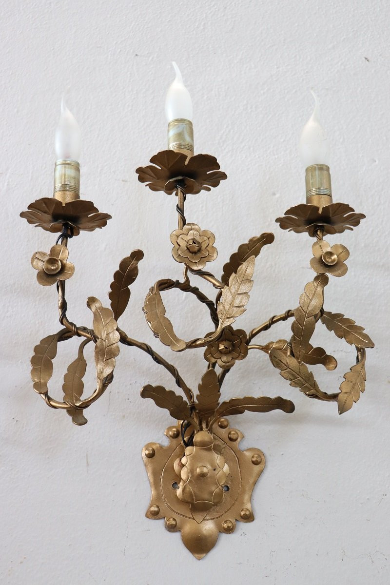 Set di 3 appliques a muro anni '80 circa-photo-2