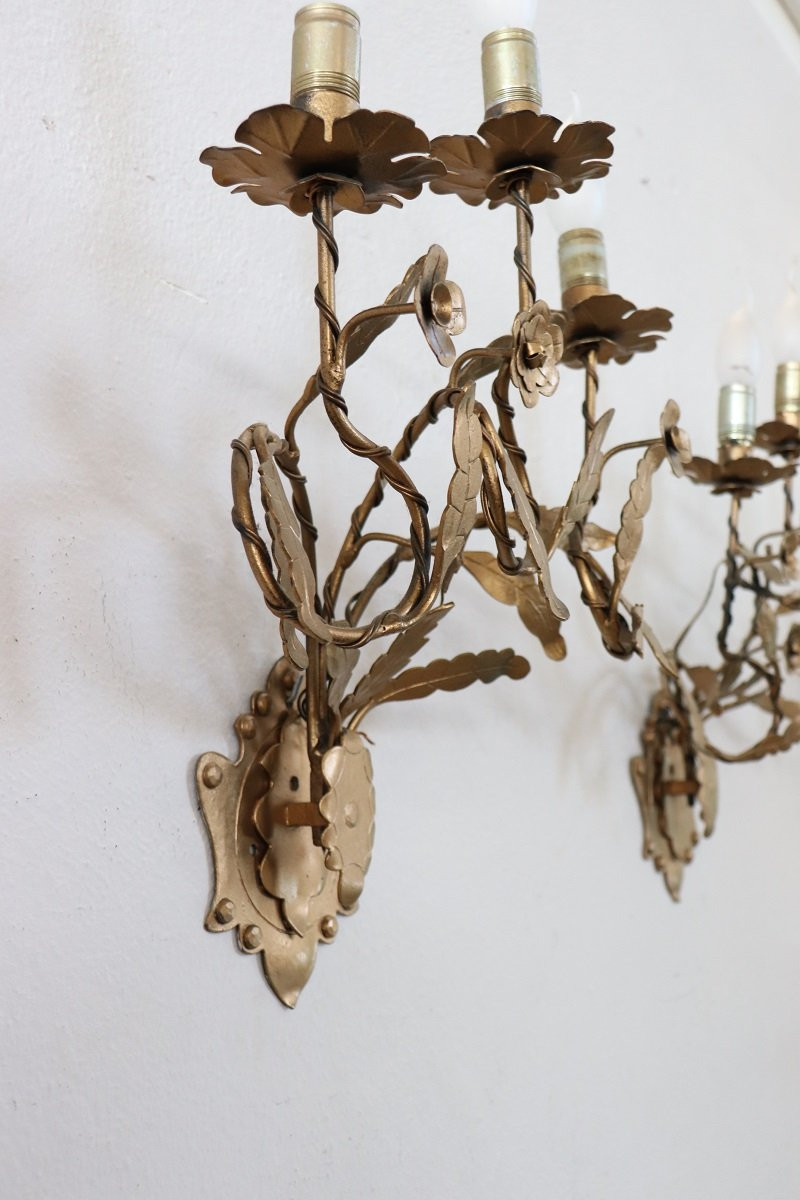 Set di 3 appliques a muro anni '80 circa-photo-6