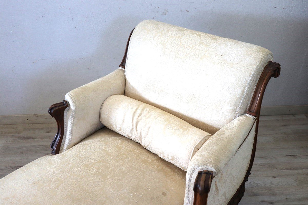 Chaise Longue antica, Italia, fine XIX secolo-photo-3