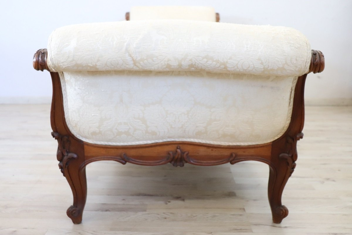 Chaise Longue antica, Italia, fine XIX secolo-photo-3