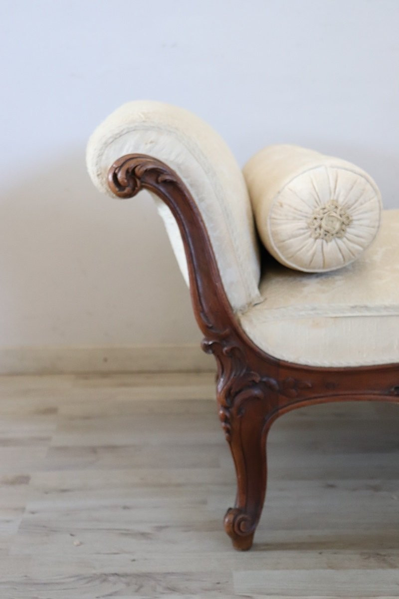 Chaise Longue antica, Italia, fine XIX secolo-photo-6