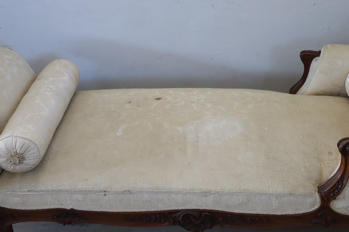 Chaise Longue antica, Italia, fine XIX secolo-photo-7
