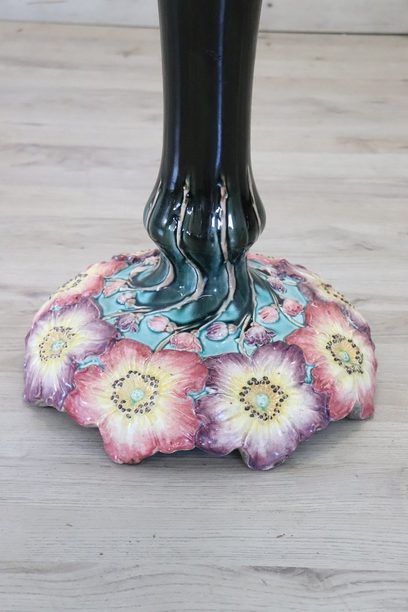 Vaso in ceramica Art Nouevau con colonna-photo-4