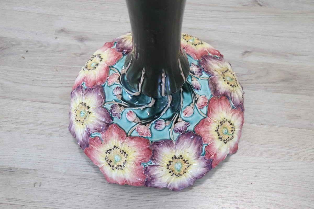 Vaso in ceramica Art Nouevau con colonna-photo-6