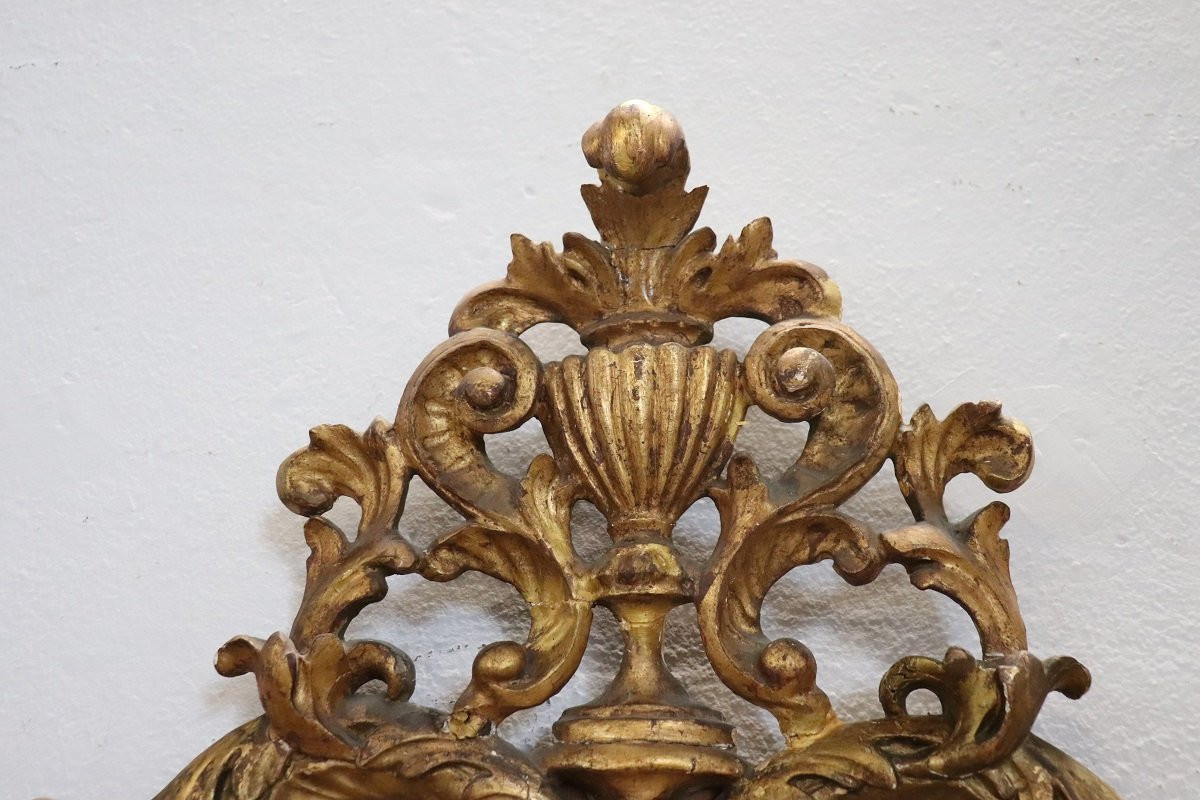 Specchiera da parete in legno dorato-photo-4