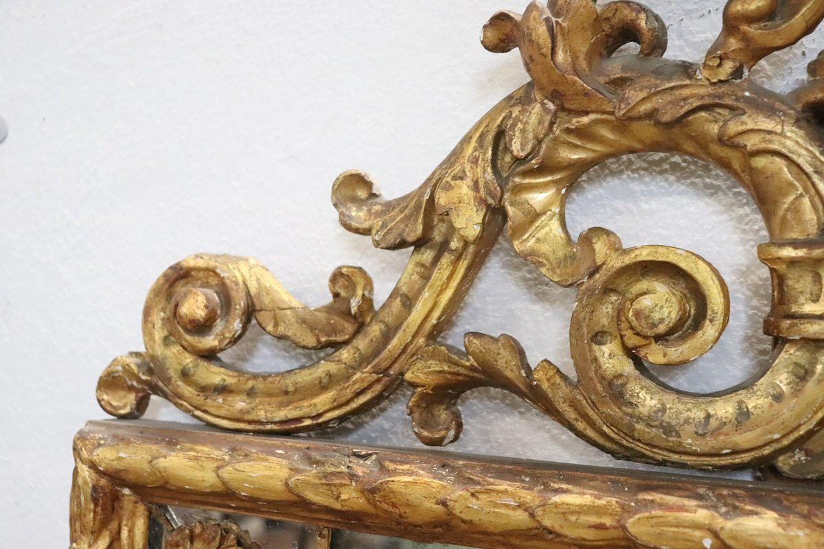 Specchiera da parete in legno dorato-photo-6