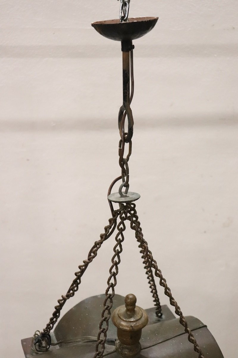 Lanterna in ferro e vetro, Italia, inizio XX secolo-photo-3