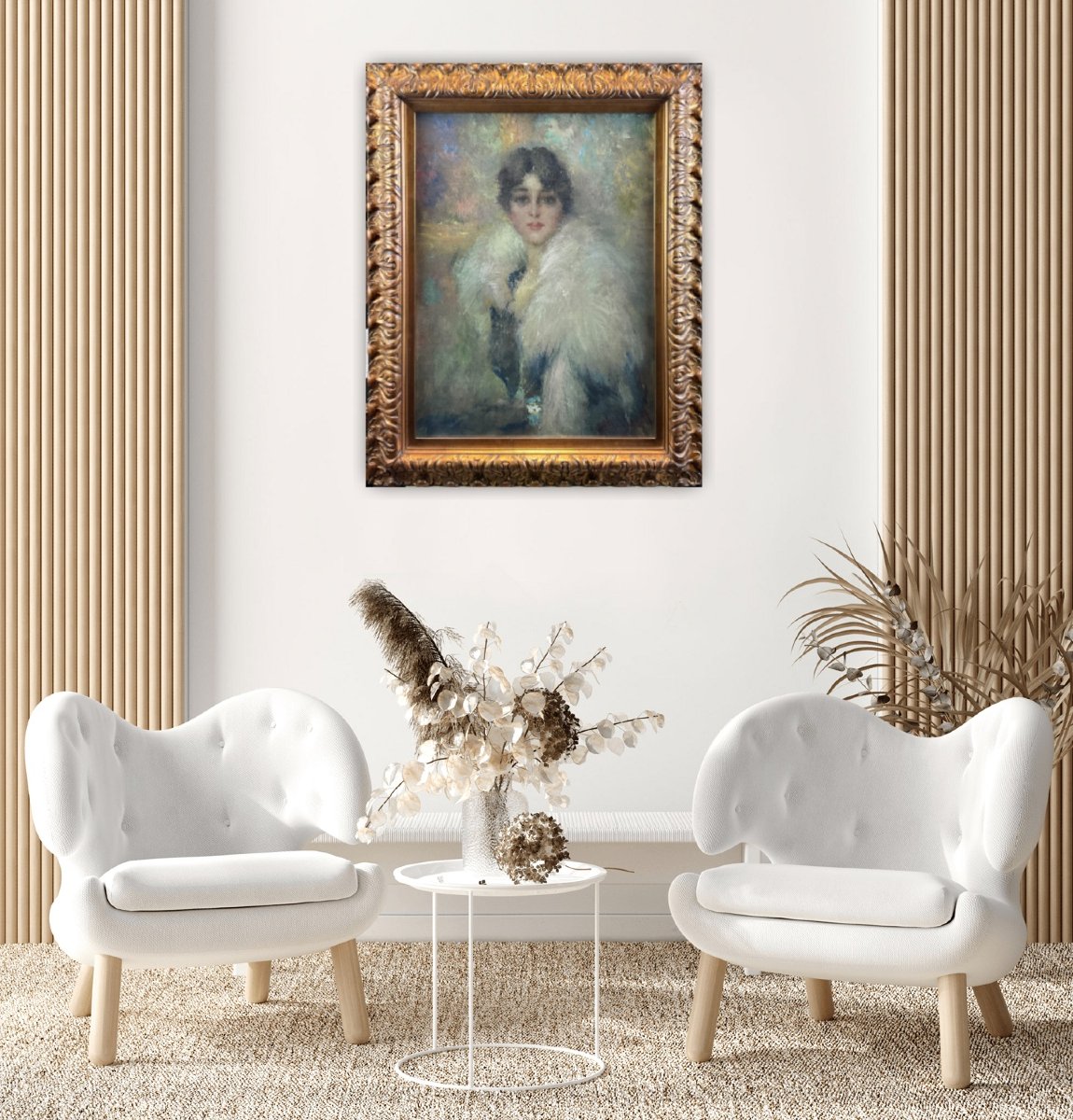 Dipinto olio su tela, Ritratto di giovane donna, Italia Firmato e datato 1917-photo-4