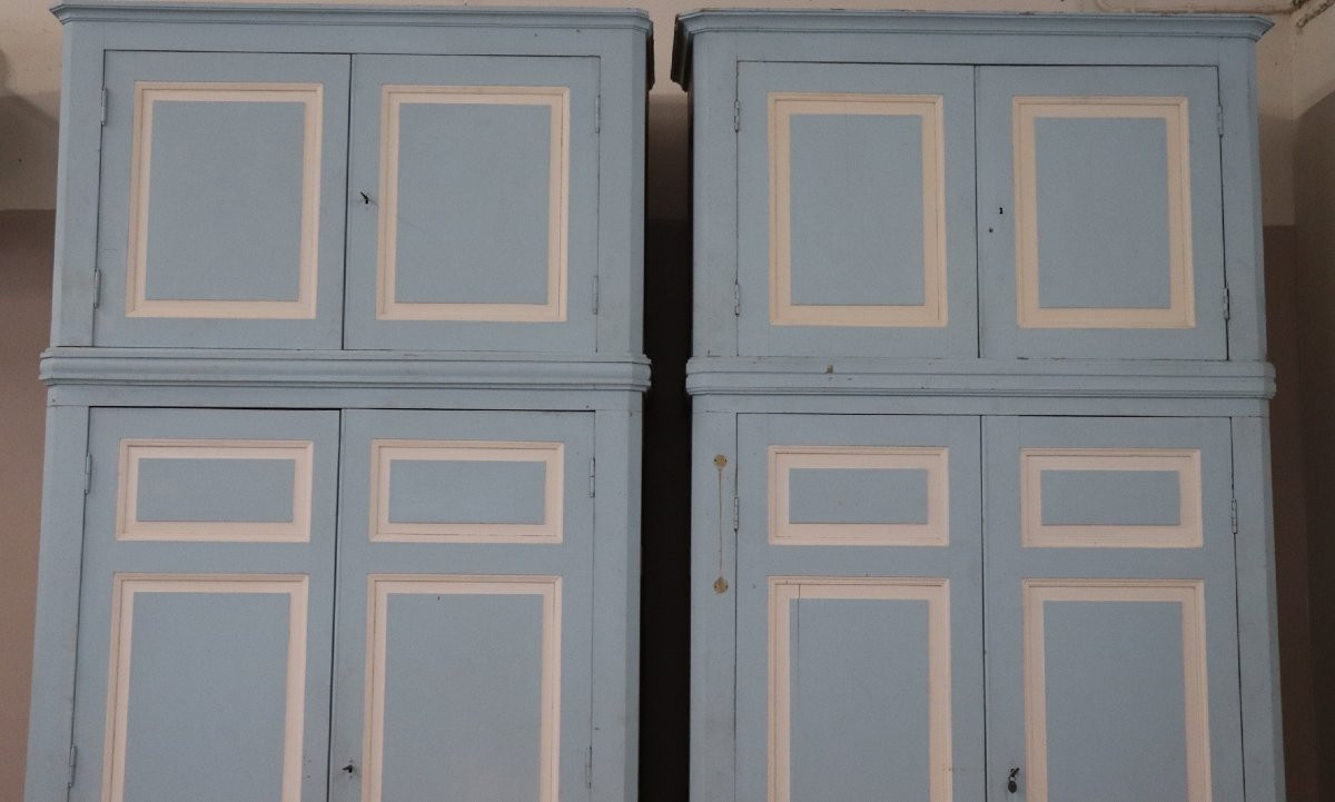 Coppia di rari e maestosi armadi antichi, '800-photo-3