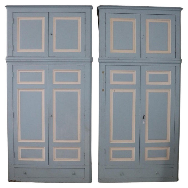 Coppia di rari e maestosi armadi antichi, '800