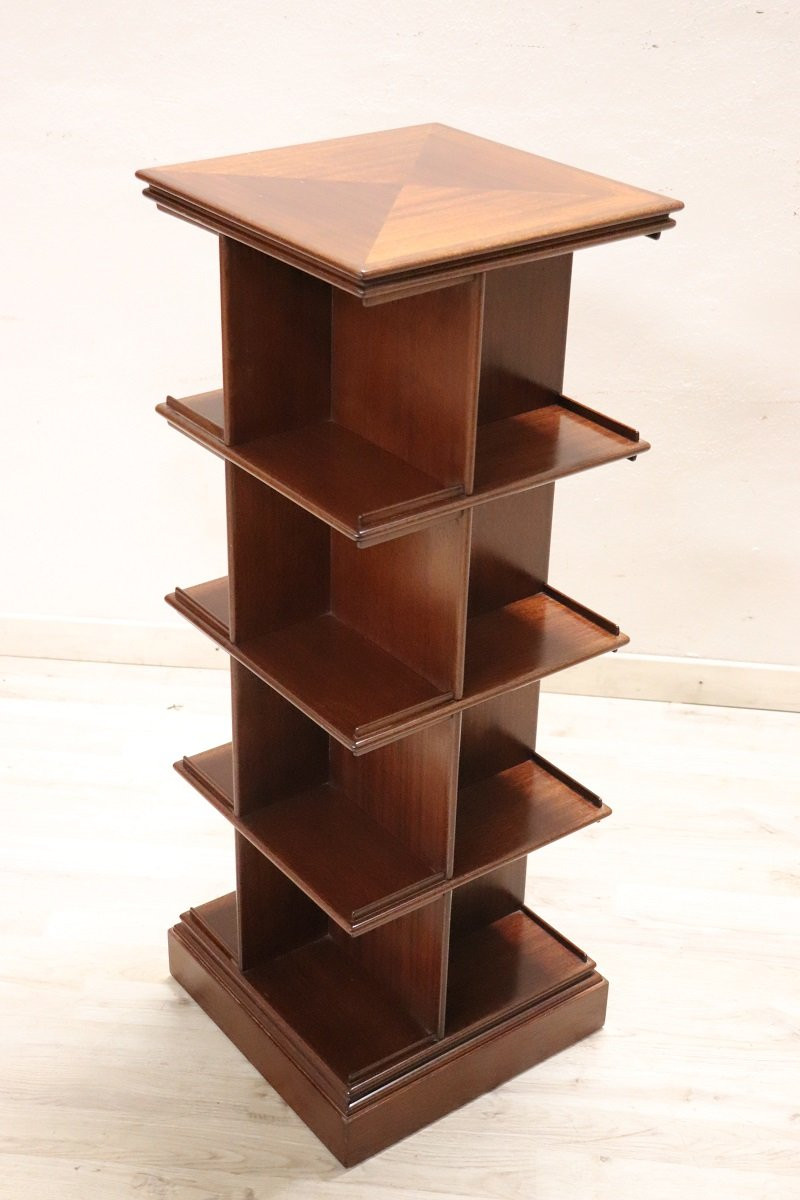 Libreria girevole modulare in legno, Italia anni '60-photo-2