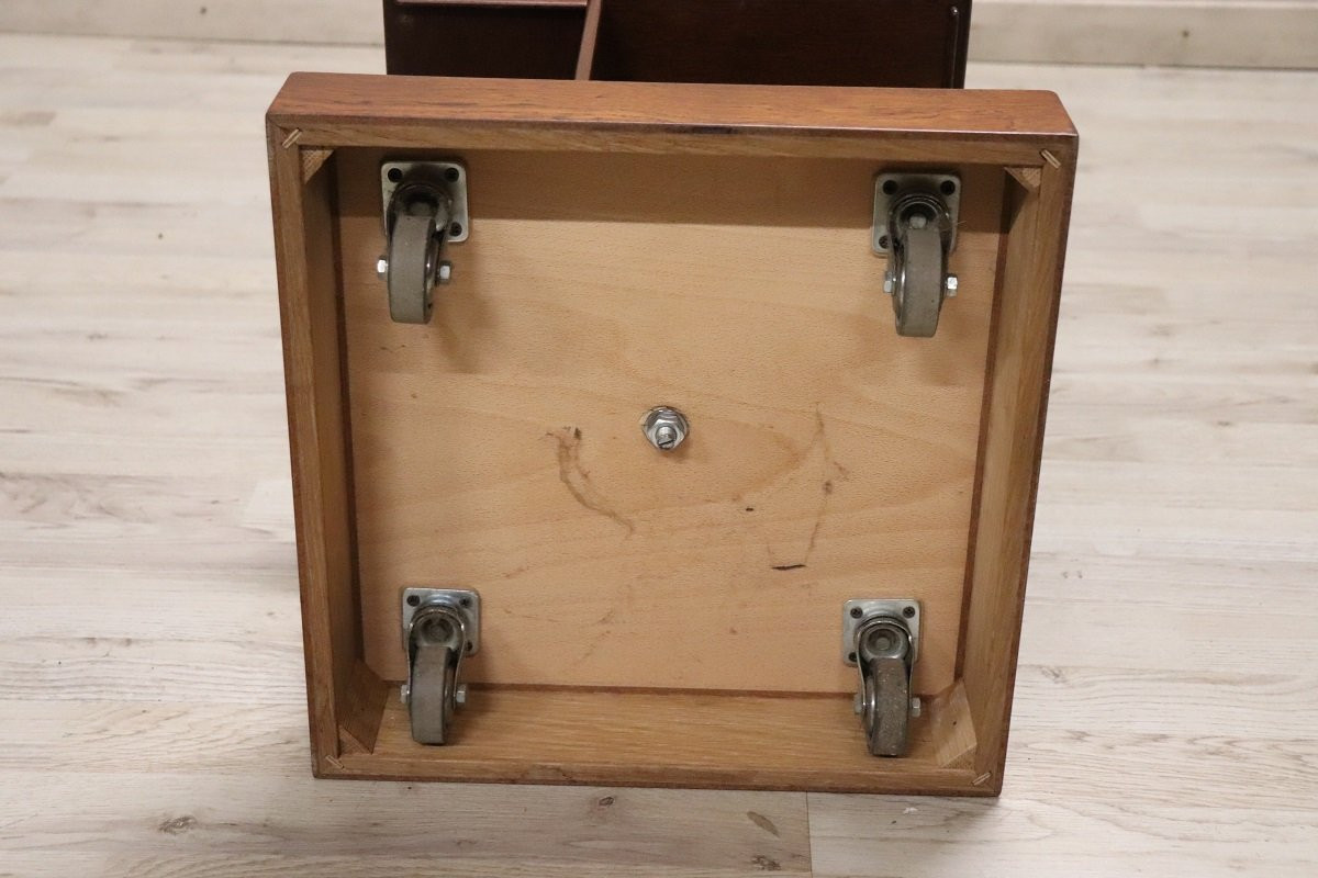 Libreria girevole modulare in legno, Italia anni '60-photo-3