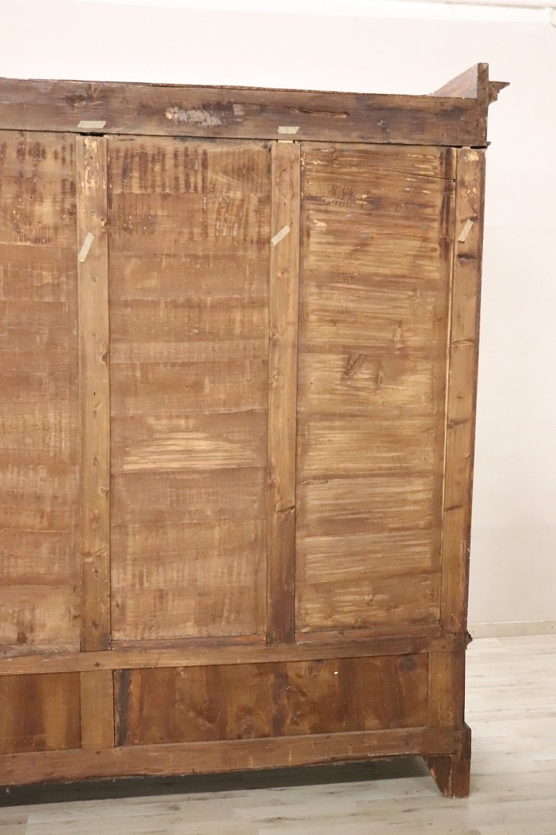 Armadio quattro ante in noce massello, Italia, metà del XIX secolo-photo-7