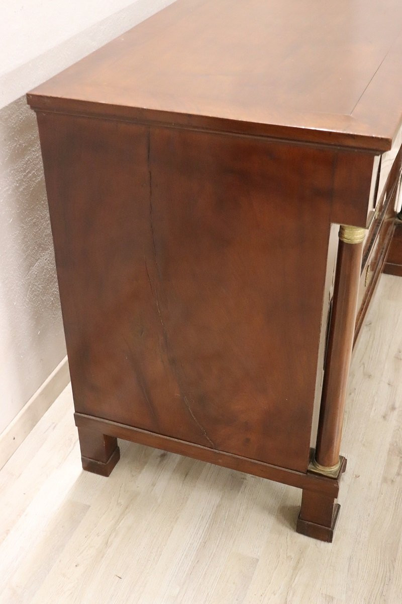 Cassettone Impero in noce, Italia, inizio XIX secolo-photo-3