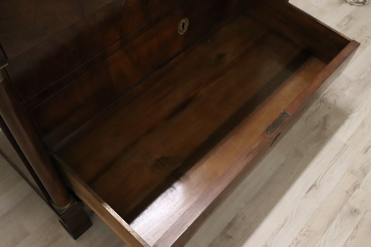 Cassettone Impero in noce, Italia, inizio XIX secolo-photo-5