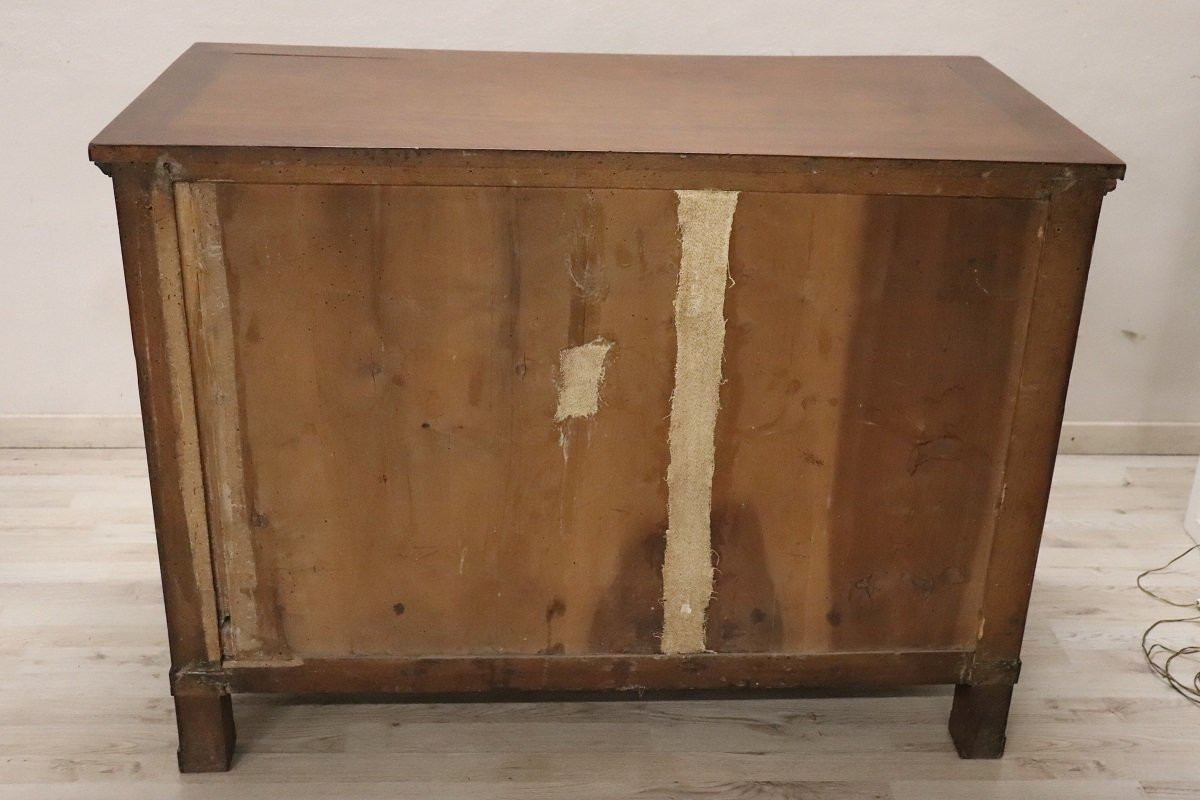 Cassettone Impero in noce, Italia, inizio XIX secolo-photo-8