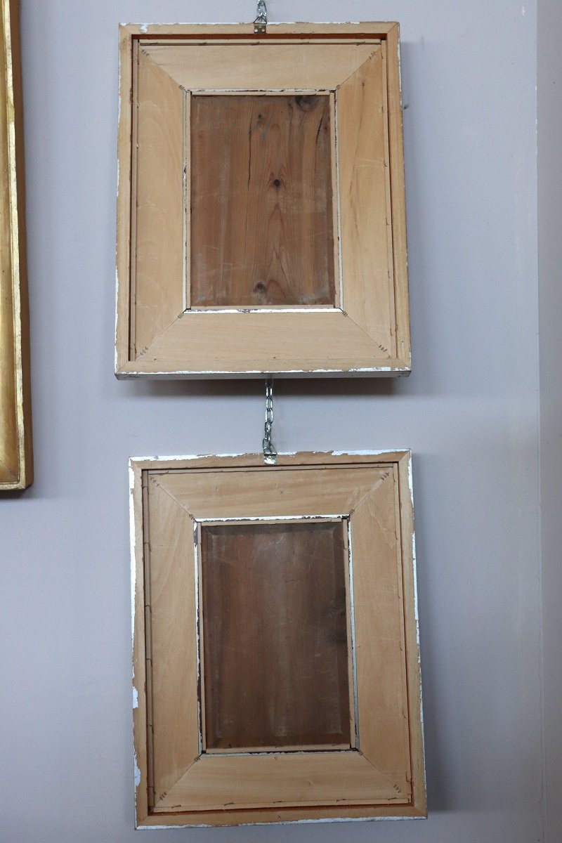 Set di 2 paesaggi di campagna, olio su tavola, Italia inizio XX secolo-photo-8