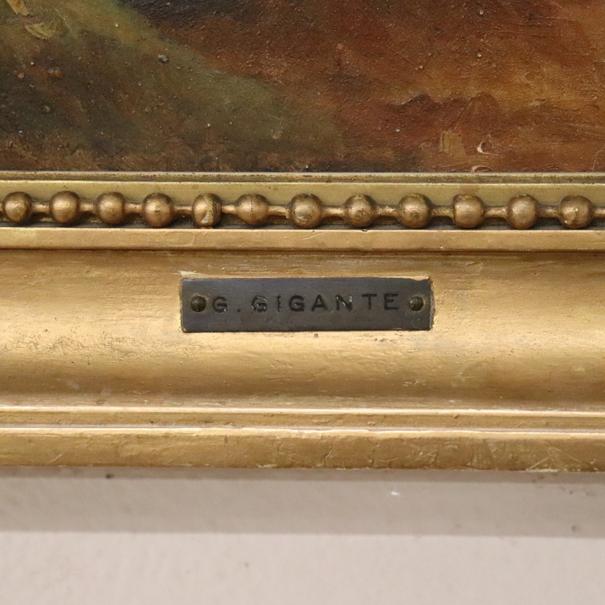 Veduta panoramica di Napoli, dipinto olio su tela, Italia, XIX secolo-photo-5