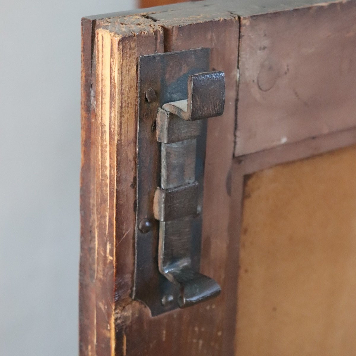 Raro piccolo armadio antico in noce e piano in marmo, Italia XIX secolo-photo-6