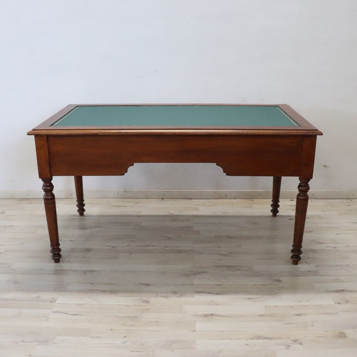 Scrivania antica in noce, Italia metà XIX secolo, restaurata-photo-6