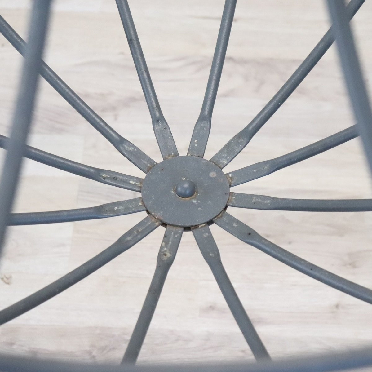 Lampadario vintage di grandi dimensioni in ferro, 12 luci-photo-1