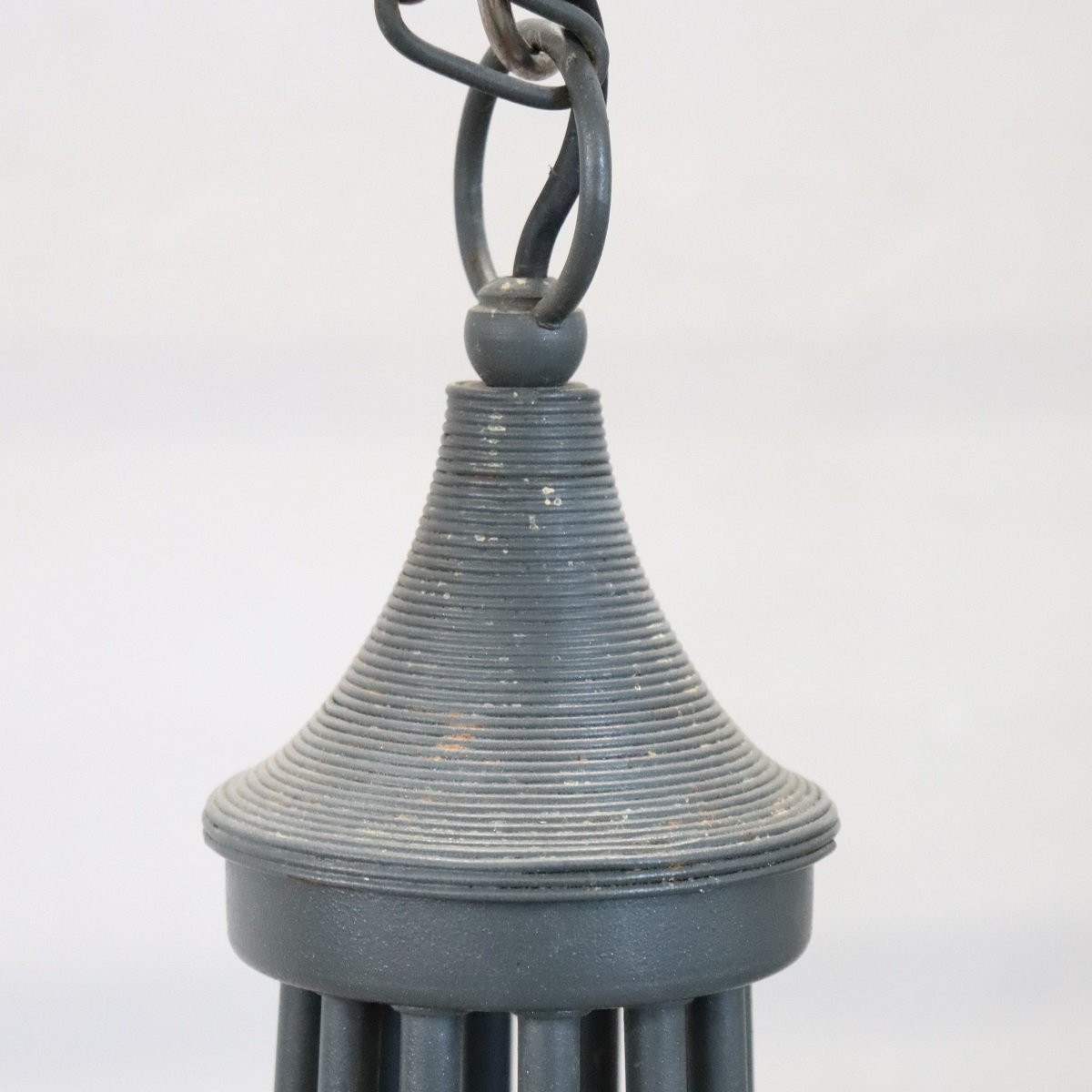 Lampadario vintage di grandi dimensioni in ferro, 12 luci-photo-2