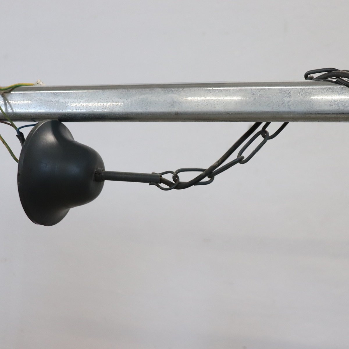 Lampadario vintage di grandi dimensioni in ferro, 12 luci-photo-3