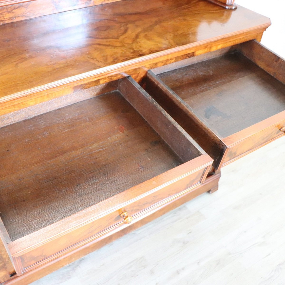 Credenza antica in radica di noce, Italia, metà del XIX secolo-photo-6