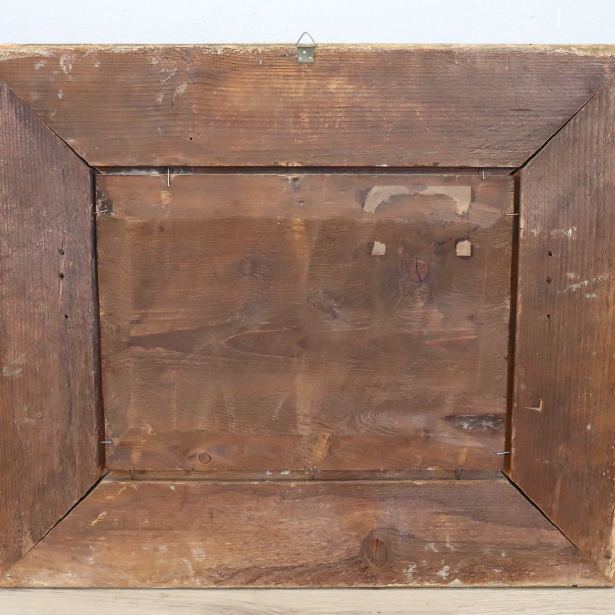 Dipinto ad olio su tavola, paesaggio con gregge, firmato V. Bussolino, Italia, XIX secolo-photo-8