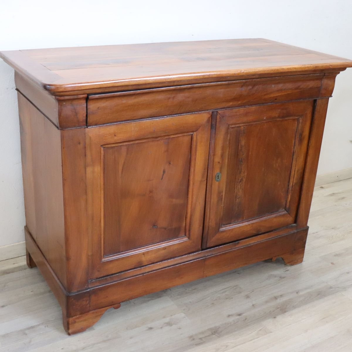 Credenza antica in legno massello di noce, Italia, XIX secolo-photo-3