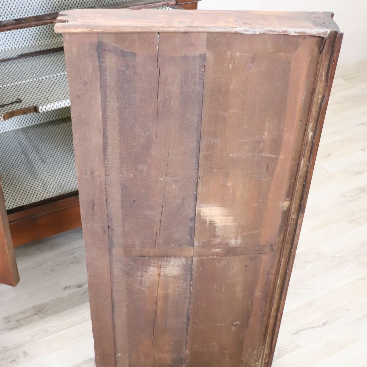 Credenza antica in legno massello di noce, Italia, XIX secolo-photo-3