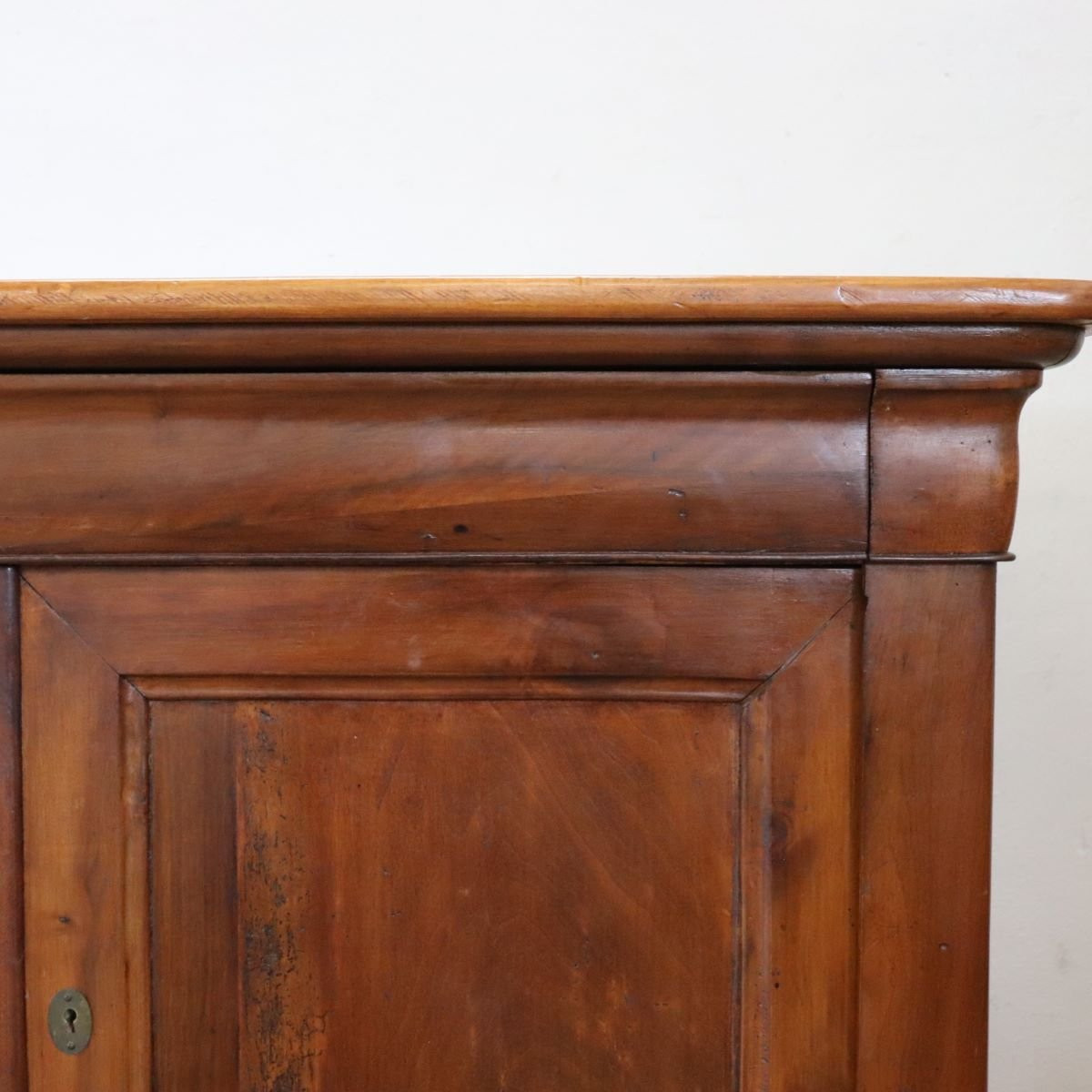 Credenza antica in legno massello di noce, Italia, XIX secolo-photo-6