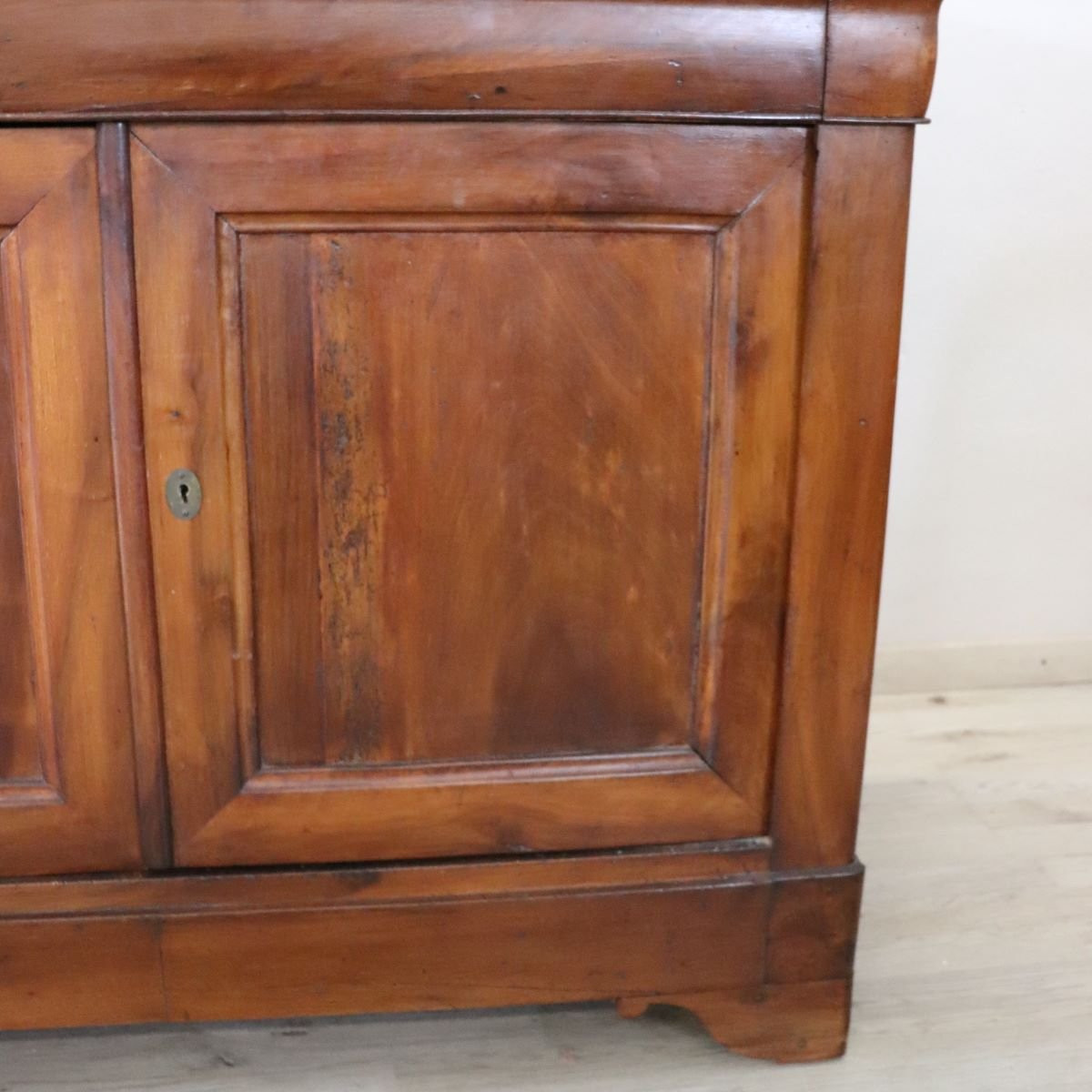 Credenza antica in legno massello di noce, Italia, XIX secolo-photo-8